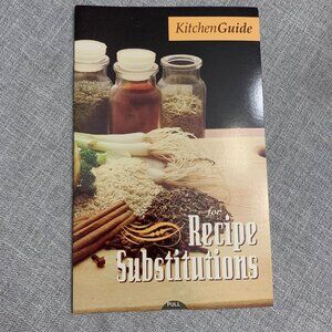 Vintage Kitchen Guide For Recipe Substitutions Booklet Conversion Slide